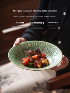 YOGEHOME | Elegant Green Ceramic Bowl