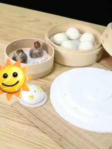 Set 100 Tờ Giấy Nến Đục Lỗ Tròn  Lót Nồi Chiên Không Dầu Thấm Dầu Ăn Size 23cm HA402 Lót Xửng Hấp