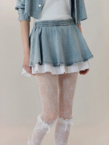 AIVEI | Youthful Sweet and Cool Puffed Jean Skirt