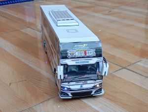 MINIATUR BUS BASURI VIRAL FULL BASURI DAN LAMPU