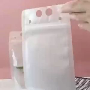 100pcs 500ML Full Clear Liquid Drink Juice Milk Coffee Stand Up Pouch Packaging Bag Resealable Pouch