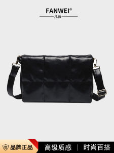 กระเป๋าสะพายไหล่ผ้าฝ้ายทรงสี่เหลี่ยมด้านเท่าแบบเรียบง่ายสำหรับผู้หญิง ฤดูใบไม้ร่วง 2024 กระเป๋าสะพายข้างแบบเปิดด้วยซิปแบบนุ่ม ขนาดเล็ก กระเป๋าสะพายข้างแบบสะพายข้าง