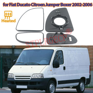 For Fiat Ducato Citroen Jumper Boxer 2002-2006 Replacement Side Rearview Mirror Heating Glass Heated Mirror Lens with Plate