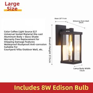 DUOSHANG | Waterproof Ultra Bright European Style Outdoor Wall Light