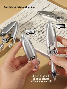 MONLEYTA | Transformable Metal Neutral Pen Quick Drying Water Soluble Black Ink Bullet Head Note Taking Exam Question Brushing Creative Stationery