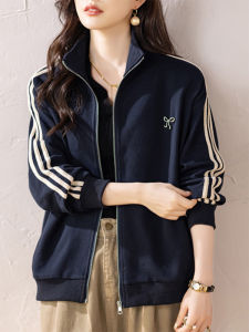 Spring Autumn Womens Baseball Jacket Stylish Outerwear Large Size Simple Style Standard Version Fashionable Top Coat