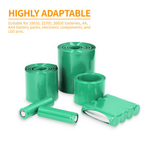 5M Width 17mm ~ 130mm PVC Heat Shrink Tube 18650 Battery Wrap Battery Pack Insulated Cable Protector Sleeve Lithium Film Case