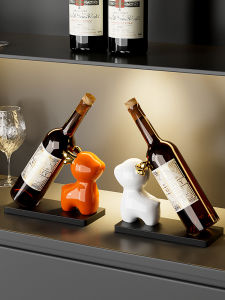 Modern Minimalist Wine Rack Decorative Piece Luxury High End Home Living Room TV Cabinet Glass Display Shelf Creative Ceramic