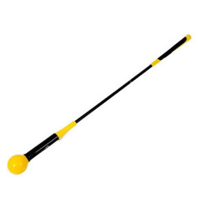 เครื่องมือฝึกอบรมวงสวิงกอล์ฟช่วยออกกำลังกายมือขวาสีเหลืองอุปกรณ์กีฬาที่ยืดหยุ่นสำหรับในร่มและการใช้งานผู้สอนกอล์ฟวงสวิง Energy Strength Flex Time Training Practice Stick Tool