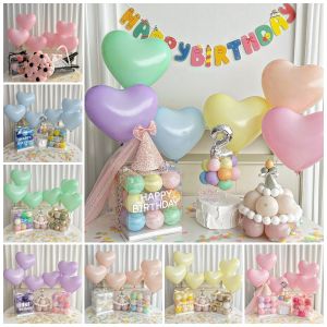 15pcs heart-shaped balloons Maka color pink/blue/latex balloons Valentines Day birthday wedding anniversary decoration