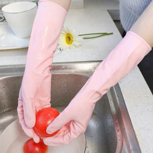 Nitrile Fitting Kitchen Waterproof Cleaning Gloves