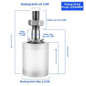 Bánh Xe Trục Vít Bằng Thép Không Gỉ 304 Bánh Xe Nylon Bánh Xe Dẫn Hướng Bánh Xe Treo Bánh Xe Định Vị Bánh Xe Trên Chống Mài Mòn