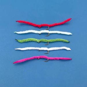12 Cái # 12 Con Giun Giả Mồi Câu Dạng Sợi Chenille San Juan Có Gai Mồi Câu Ướt Dành Cho Cá Hồi Cá Hồi Xám Cá Vược Cá Mú & Cá Rô.