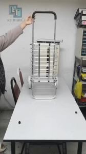 KT WARE Aluminium Foldable Shopping Cart Market Trolley Pasar Trolley Bakul Pasar