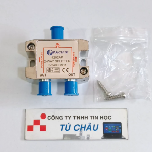 Bộ chia Tivi chia truyền hình cáp chia Camera 1 ra 2 / Hiệu PACIFIC Splitter 5-2400Mhz TỐT)
