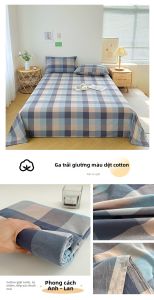 KAMONI | Bộ Drap Giường 100% Bông Cotton Dùng Quanh Năm