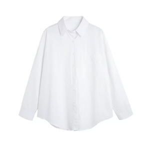 Ladies Loose Fit Long Sleeve White Thin Sun Protection Shirt Casual Oversized Top Translucent Cardigan Style Outerwear