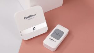 PENGIRIMAN CEPAT TaffHOME Bell Pintu Wireless Doorbell Waterproof 1 Receiver 433Mhz A9 / bel rumah tanpa kabel yg awet wireless jarak jauh anti air yang bisa bicara otomatis waterproof nada assalamualaikum dengan suara keras pintu