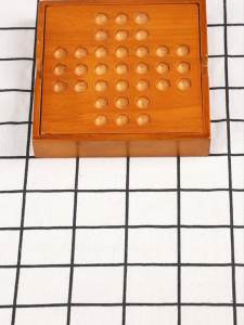1Set Europe Board Game Single Chess Peg Solitaire Diamond Move Independently Cognitive Ability Toy Classical Educational Toys