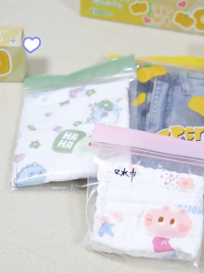 Keranixy Sealed Clothes Storage Bag Transparent PE Zipper Plastic Waterproof Moisture Proof Travel Sorting Beg Plastik
