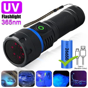 Kensun | Đèn Pin UV 6 LED Công Suất Cao 120W Tia Cực Tím 365nm Màu Tím Dùng Để Phát Hiện Nước Tiểu Thú Cưng Nấm Da Máy Sấy Mực Máy Dò Gương Đen Dùng Cho Trường Hợp Khẩn Cấp Ngoài Trời