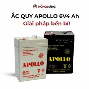 Nguồn 6V4 Ah APOLLO NP4-6 Chính Hãng Dùng cho Xe Điện Trẻ Em Quạt sạc tích điện Đèn sạc