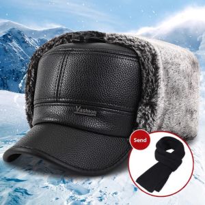 Warm Elderly Mens Ear-Protecting Cap Fall Winter Season