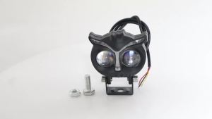 KEVANLY | 1/2pcs Motorcycle Owl Shaped LED Spotlight Dual Color Strobe RGB Halo For ATV SUV Offroad Fog Lamp RV Flash Work Light 12V