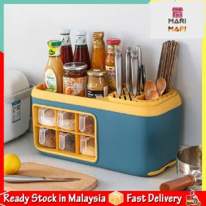 Kitchen Multifunctional Storage Rack Knife Rack Seasoning Box