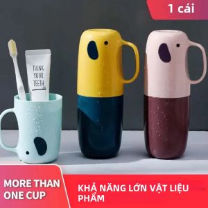 Phim hoạt hình Cốc nắp Tích hợp hộp bàn chải đánh răng du lịch di động voi kem đánh răng chủ sinh viên ký túc xá chủ