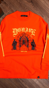 DGRAVE CREATIONS EXIT LIFE ORANGE LONGSLEEVES