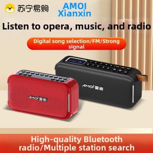 Amoi | Amoi Portable Bluetooth Speaker Card Reader Radio Player for Elderly People Metal Body 2.1 Channel Sound USB TF Card Support