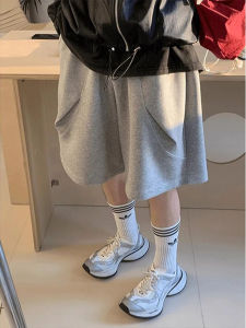 Quần Short Công Sở American Retro Dáng Rộng Mùa Hè Nhanh Khô Quần Thể Thao Năm Điểm Quần Ống Đứng Thẳng Quần Thường Ngày