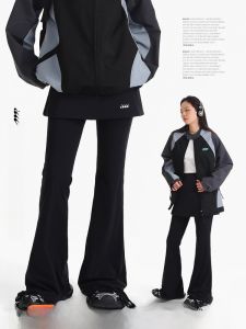 กางเกงโยคะทรงหลวมเอวสูง ทรงหลวม ทรงขากระบอก กางเกงขายาวทรงหลวมสำหรับผู้หญิง ทรงสลิมฟิต กางเกงขายาวลำลอง ฤดูใบไม้ร่วง 2024