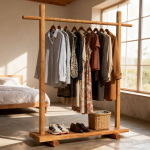 Vintage Original Wood Coat Rack