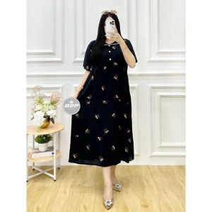 Daster kekinian > Daster chibi panjang > Daster busui resleting/kancing depan rayon grade A