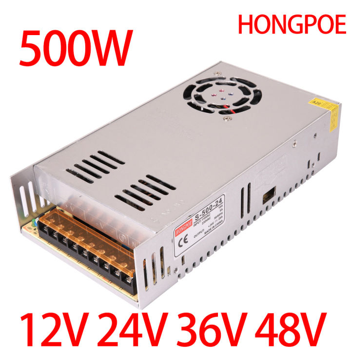 Bộ Nguồn Chuyển Mạch 500W 12V 24V 36V 48V AC DC SMPS Cho Động Cơ Camera ...