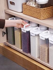 Large Cat Food Storage Box Airtight Dry Food Container Food Storage Dispenser 3L/2.5L/1.7L 储粮罐