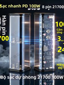 GUANGXINDA | Bộ Vỏ Sạc Dự Phòng 100W Nhanh Trong Suốt