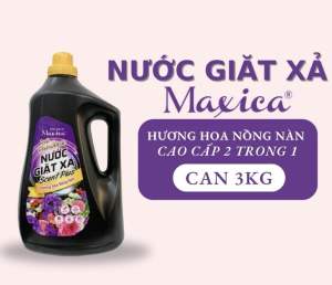 Giá sỉ 1 can nước giặt xả 2 trong 1 Maxica 3 kg giúp làm sạch quần áo và lưu hương lâu