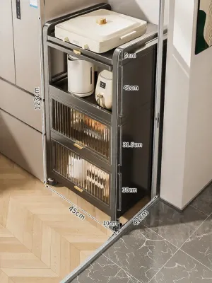 B&W | Narrow Space Utilization Sliding Storage Cabinet