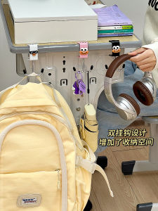 Adjustable Desk Hook Student Backpack Holder Iron Material No Drilling Required for High School Students Desktop Organization