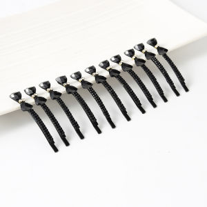 Kẹp Tóc Kim Cương Đen Đơn Giản Kẹp Tóc Bên Hông Kẹp Tóc Mỏ Vịt Kẹp Tóc Mái Lệch Kẹp Tóc Cho Phụ Nữ Phụ Kiện Tóc Thời Trang