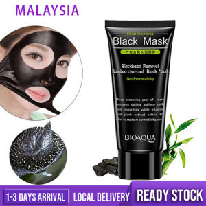 Bioaqua Black Bamboo Charcoal Blackhead Remover Deep Pore Cleansing Peel Off Mask With Activated Carbon 60g