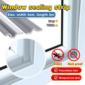 YoPo 2m Waterproof Foam Seal For Sliding Window Door Gap Window Sealing Strip Sealer Self Adhesive Tape