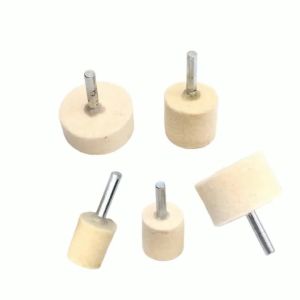 1/4 Shank Wool Felt Grinding Head 20-40mm Polishing Buffing Wheel Grinding Head For Electric Rotary Grinding Machines