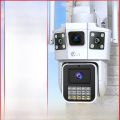 Camera Giám Sát Không Dây 360 Độ Không Có Góc Mù Cho Điện Thoại Di Động Ngoài Trời Quang Học Ban Đêm Năng Lượng Mặt Trời 4G. 