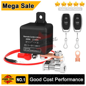 12V Car Battery Switch Relay Remote Control Dual Remote Battery Disconnect Isolator Anti-Theft