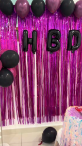 61PCS Happy Birthday Balloon Set Party Decoration Rain Curtain Wedding Birthday Party Background