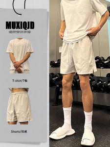 Quần Short Thể Thao Nam Mùa Hè Ice Silk Nhanh Khô Quần Chạy Bộ Thể Thao Nam Phong Cách Lười Biếng Bộ Đồ Thể Thao